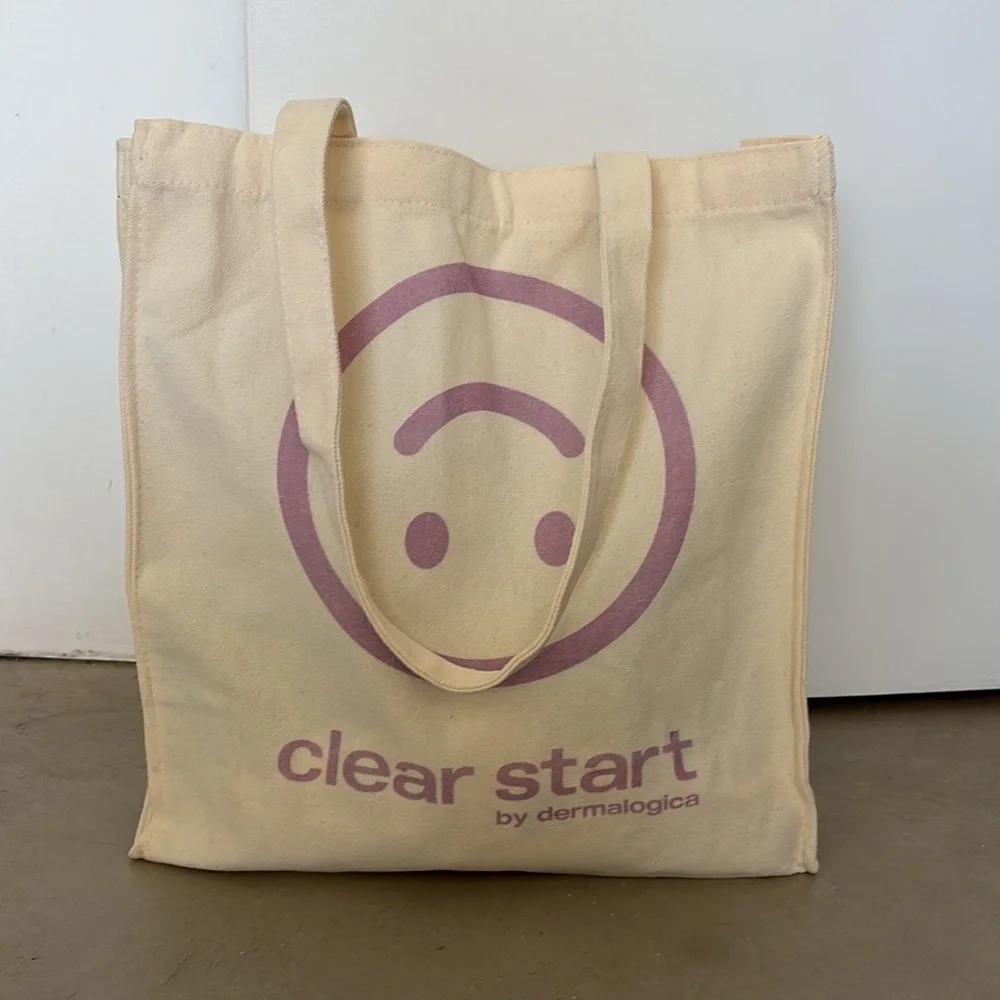 Final Sale! New Dermatologica Clear Start Smiley Face Tote